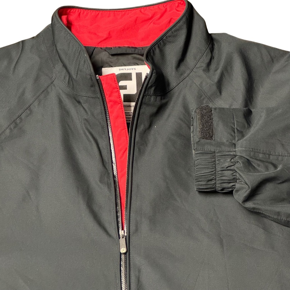 Foot Joy DryJoys Tour Collection 1/2 Zip Jacket Mens L Black Pullover Waterproof